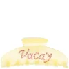 Text Hair Claw "Vacay" Pale Yellow