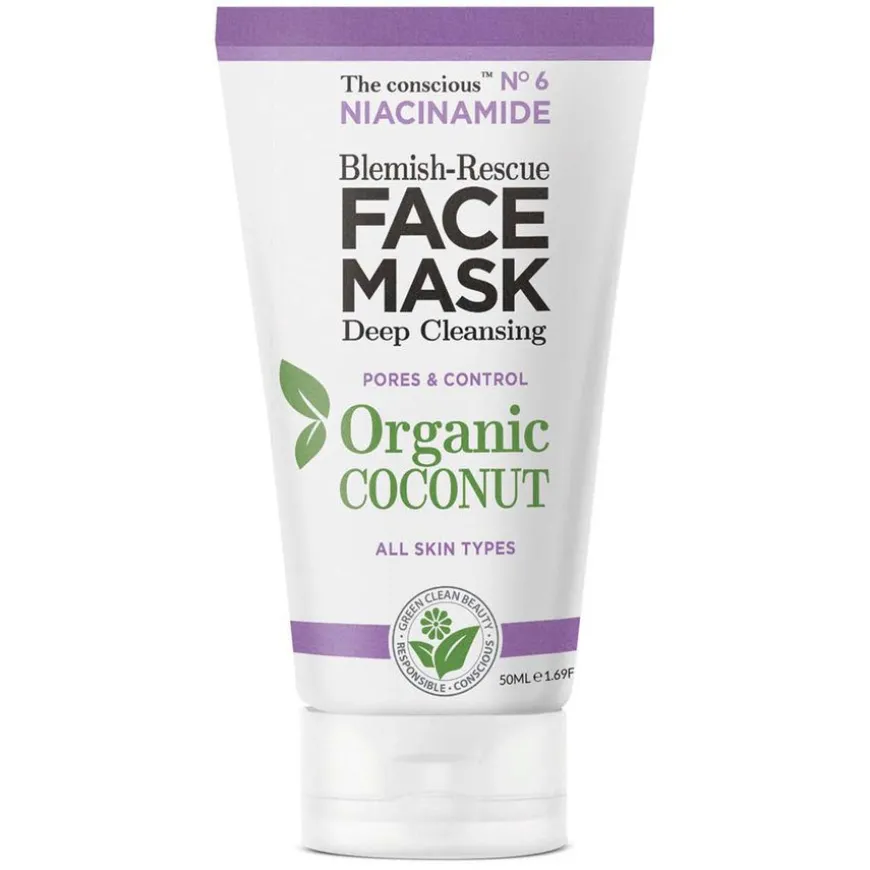 The Conscious Niacinamide Blemish Rescue Face Mask Organic Coconut 50ml