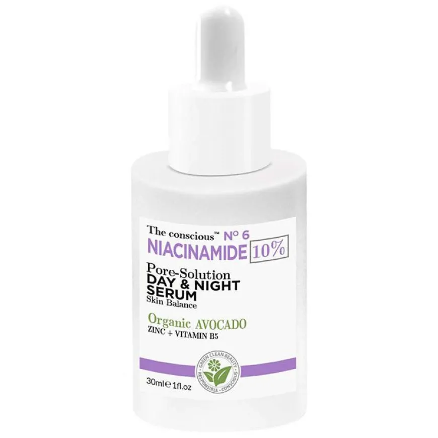 The Conscious™ Niacinamide Pore-Solution Day & Night Serum Organic Avocado 30ml