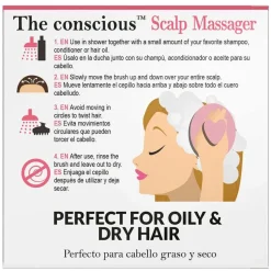 The Conscious™ Scalp Massager Biodegradable Shampooing Brush Pink