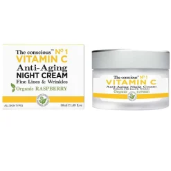 The Conscious Vitamin C Anti Aging Night Cream Organic Raspberry 50ml