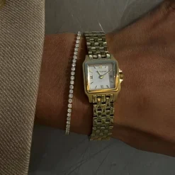 Thin Tennis Bracelet Gold