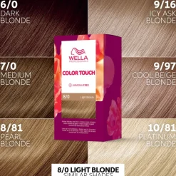 Touch Pure Naturals Light Blonde 8/0 130ml