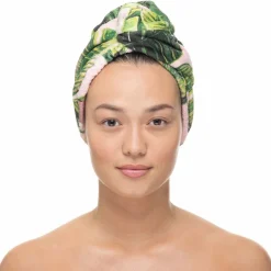 Turban Towel Green Plant