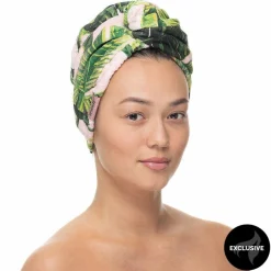 Turban Towel Green Plant