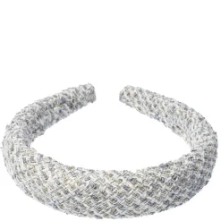 Tweed Hair Band Broad Steel Blue