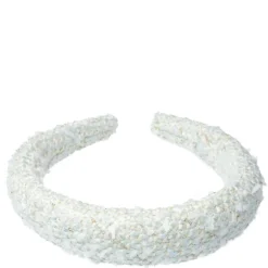 Tweed Hair Band Broad Teal