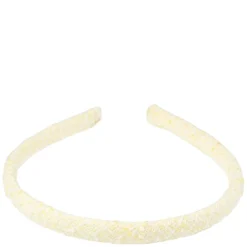 Tweed Hair Band Thin Pale Yellow