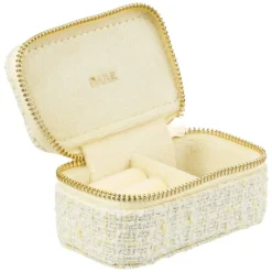 Tweed Jewellery Box Micro Pale Yellow