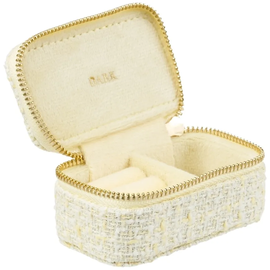 Tweed Jewellery Box Micro Pale Yellow