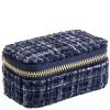 Tweed Jewellery Box Micro Navy Blue