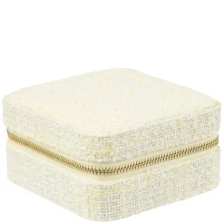 Tweed Jewellery Box Mini Pale Yellow
