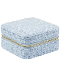 Tweed Jewellery Box Mini Cool Blue
