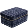 Tweed Jewellery Box Navy Blue