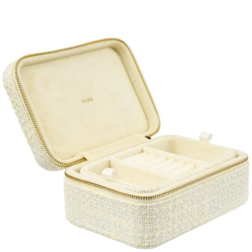 Tweed Jewellery Box Tweed Jewellery Box Pale Yellow