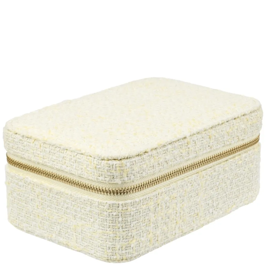 Tweed Jewellery Box Tweed Jewellery Box Pale Yellow