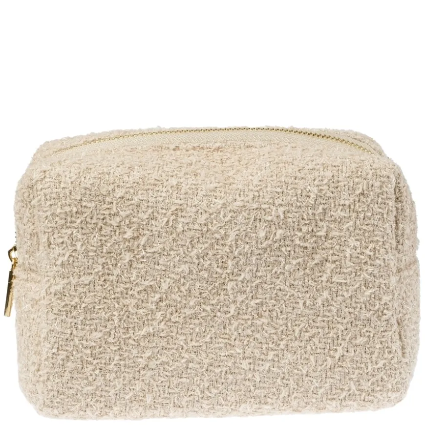 Tweed Make-Up Pouch Small Sand