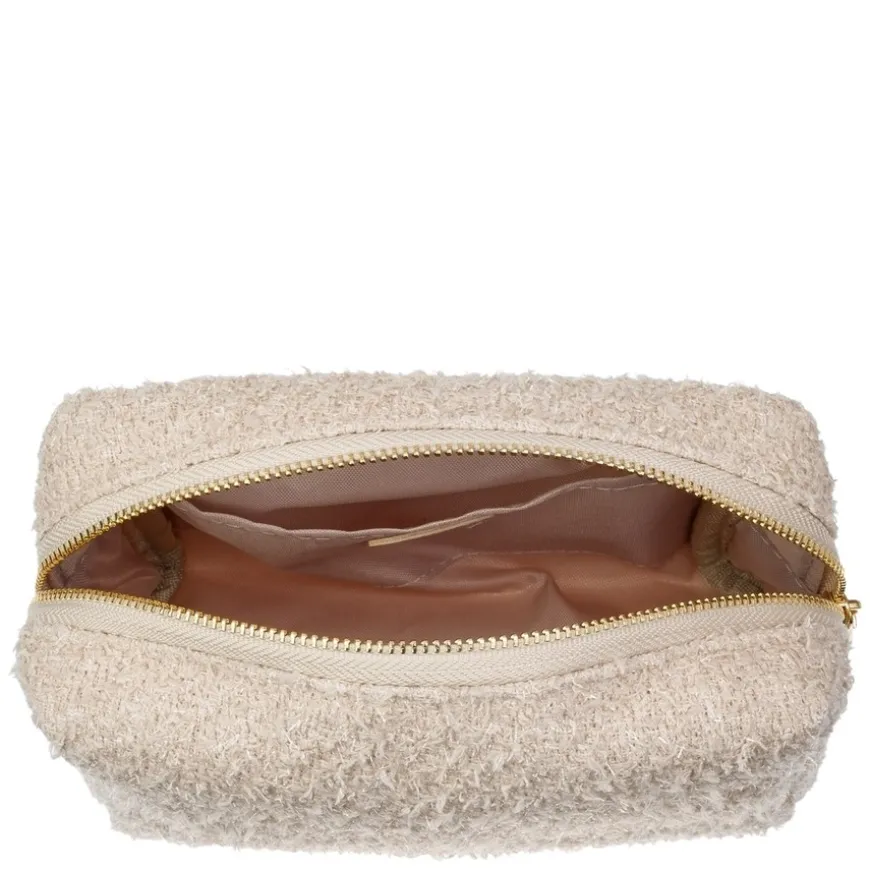 Tweed Make-Up Pouch Small Sand