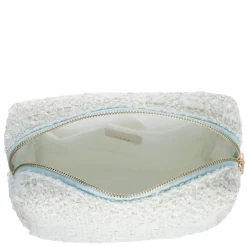 Tweed Make-Up Pouch Small Teal