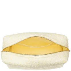 Tweed Make-Up Pouch Small Pale Yellow