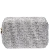 Tweed Make-Up Pouch Small Steel blue