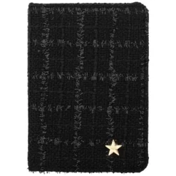 Tweed Passport Cover Black
