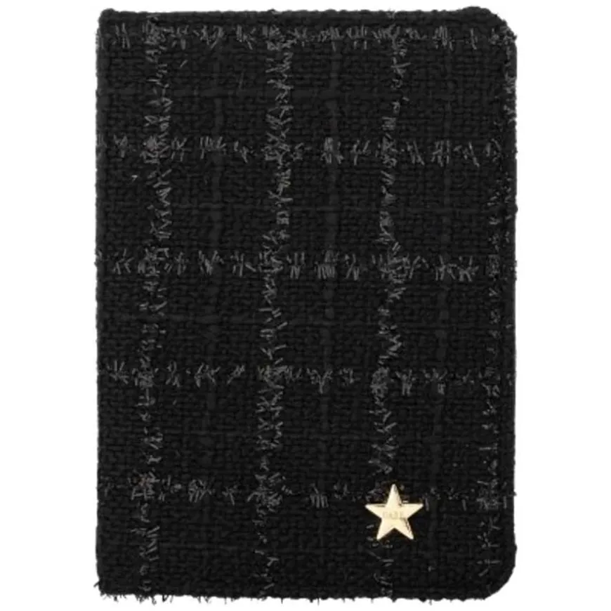 Tweed Passport Cover Black