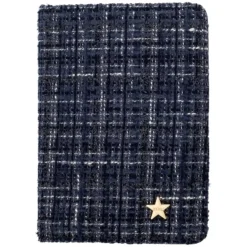 Tweed Passport Cover Navy Blue