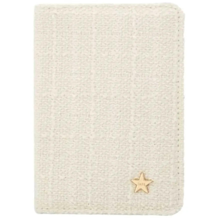 Tweed Passport Cover Off White