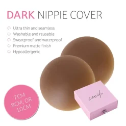 Ultra Thin Nipple Cover 8cm Dark