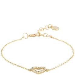 Valentina Chain Bracelet Gold Clear Onesize