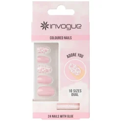 Valentines Oval Nails Adore You 24pcs