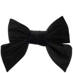 Velvet Bow Hair Clip Black