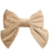 Velvet Bow Hair Clip Sparkled Champagne