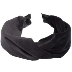 Velvet Folded Hairband Charcoal