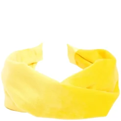 Velvet Hair Band Folded Sun Yellow
