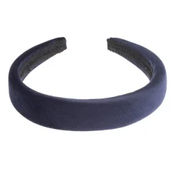 Velvet Hairband Broad Navy Blue