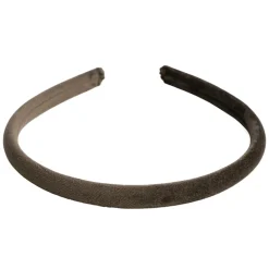 Velvet Hairband Thin Chocolate Brown