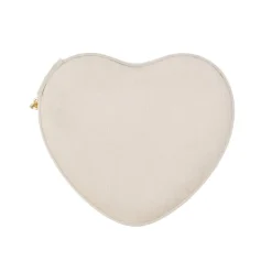 Velvet Heart Jewellery Box - Sand