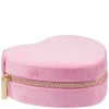 Velvet Heart Jewellery Box Bubblegum Pink