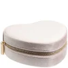 Velvet Heart Jewellery Box Sparkled Pale Rose