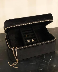 Velvet Jewellery Box Black