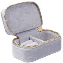 Velvet Jewellery Box Micro Cool Blue