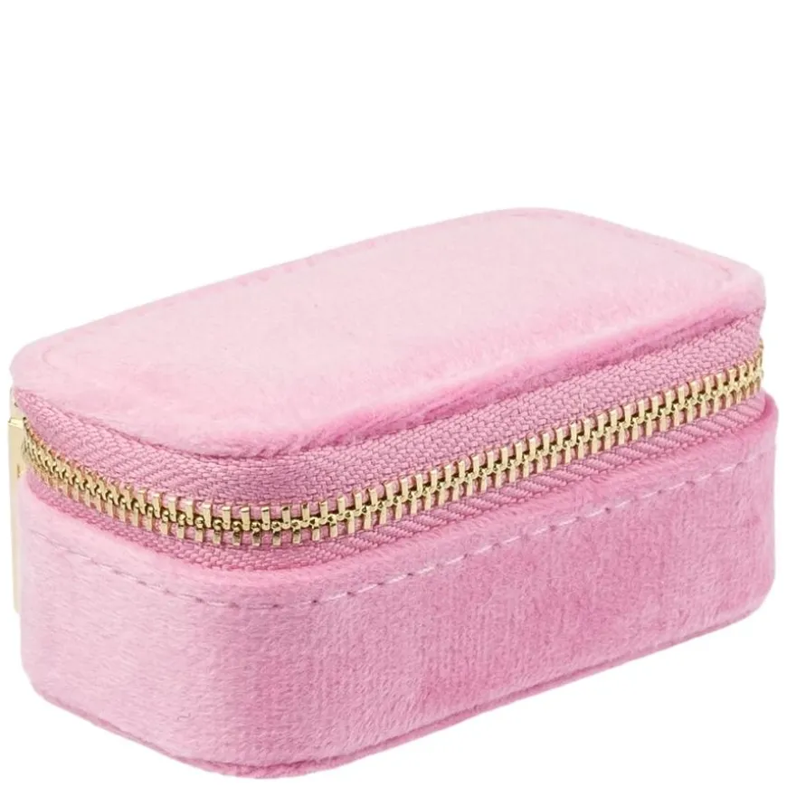 Velvet Jewellery Box Micro Bubblegum Pink