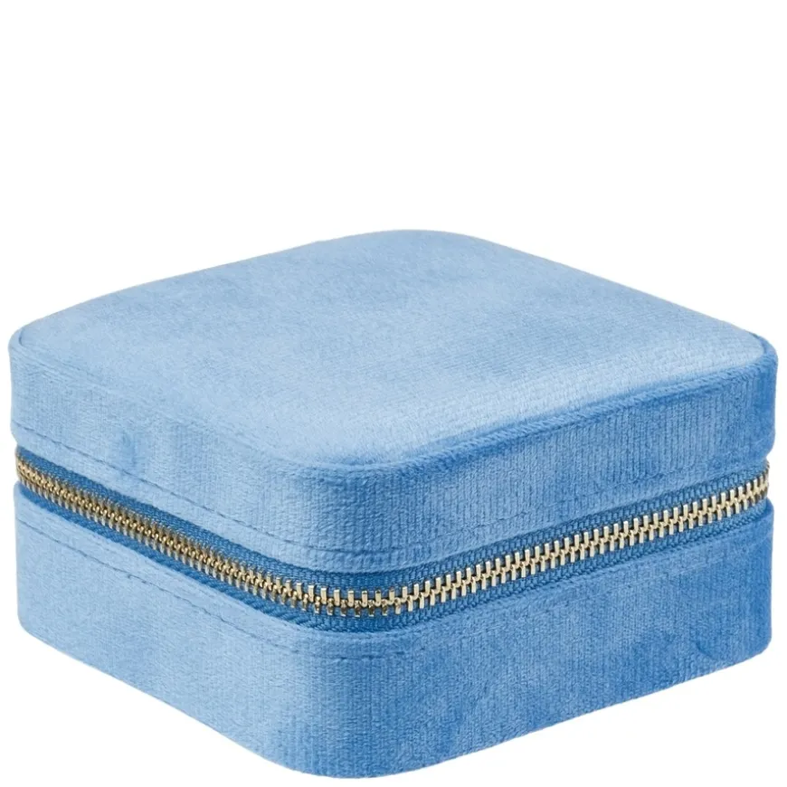 Velvet Jewellery Box Mini Ibiza Blue