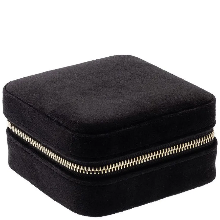 Velvet Jewellery Box Mini Black