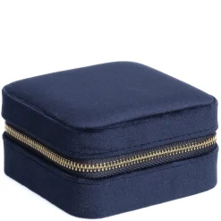 Velvet Jewellery Box Mini Navy Blue