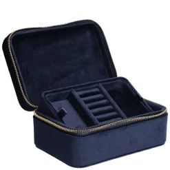Velvet Jewellery Box Navy Blue