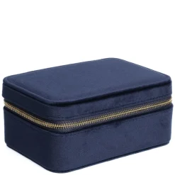 Velvet Jewellery Box Navy Blue