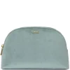 Velvet Make-Up Pouch Large Sparkled Teal